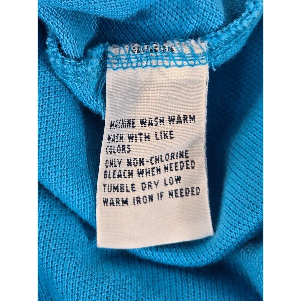Polo Ralph Lauren Polo Shirt Men's 2XL Solid Blue Short Sleeve Yellow Pony